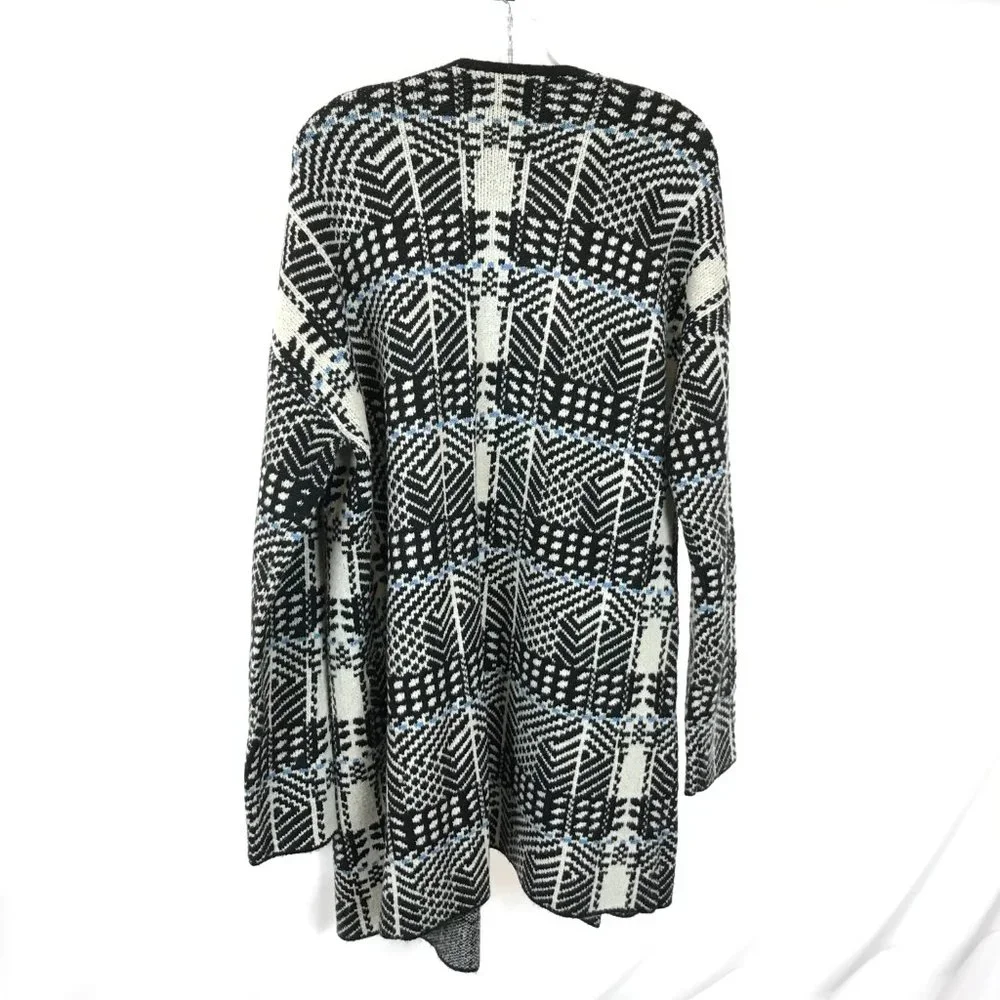 NWT Women Size XL Bob Timberlake Geometric Knit Longline Duster Cardigan Sweater